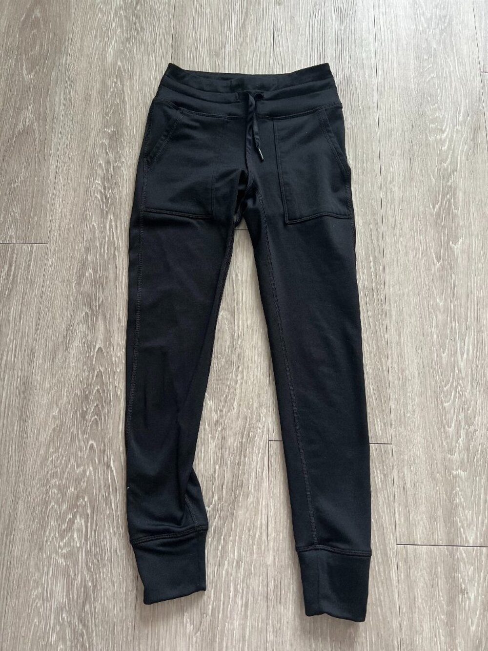 Aerie Black High Waisted Athletic Joggers XS 26 Inseam Drawstring Soft Lounge